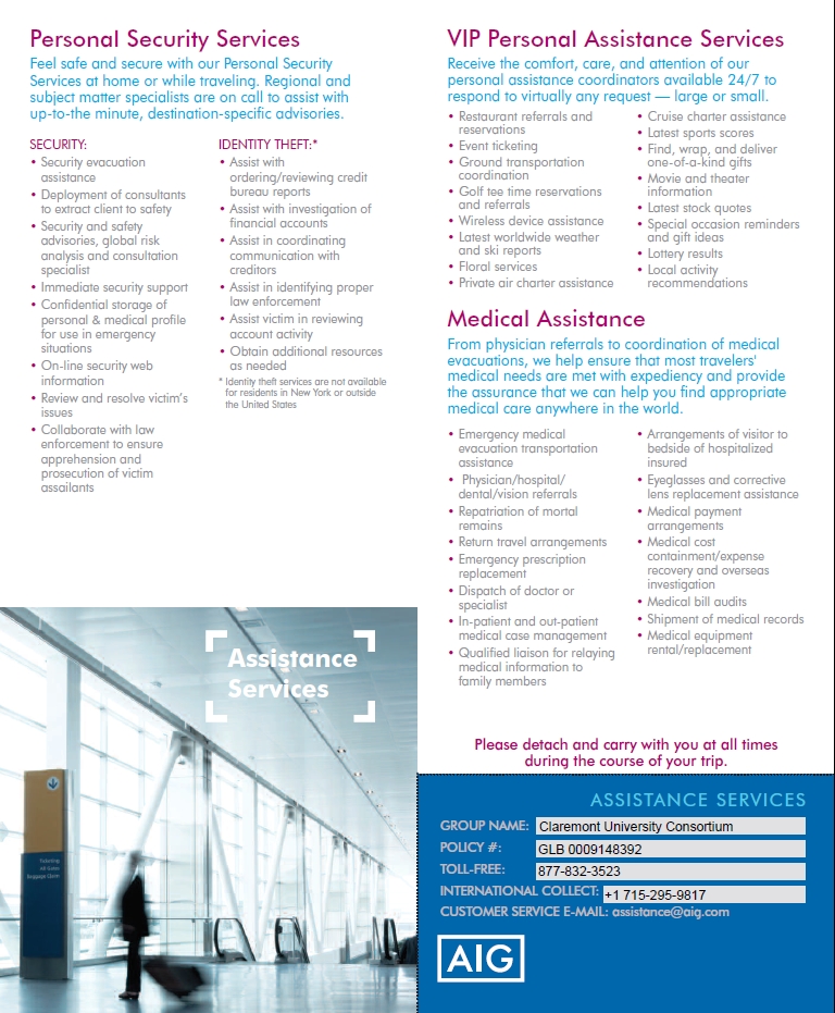 Worldwide Travel Assistance Brochure page 2