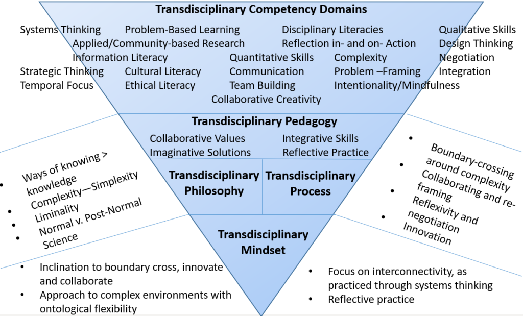 Transdisciplinary Mindset Development Visualized as an Inverted Pyramid